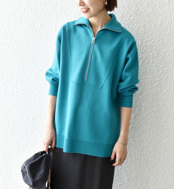 SHIPS any「《一部追加予約》【WEB限定】SHIPS any:〈手洗い可能〉ハーフ ジップ ハイネック プルオーバー」|ニット・セーター|