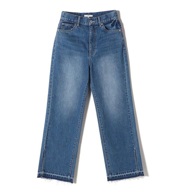 SHIPS for women「〈洗濯機可能〉サイド スリット ストレート デニム」|デニム|