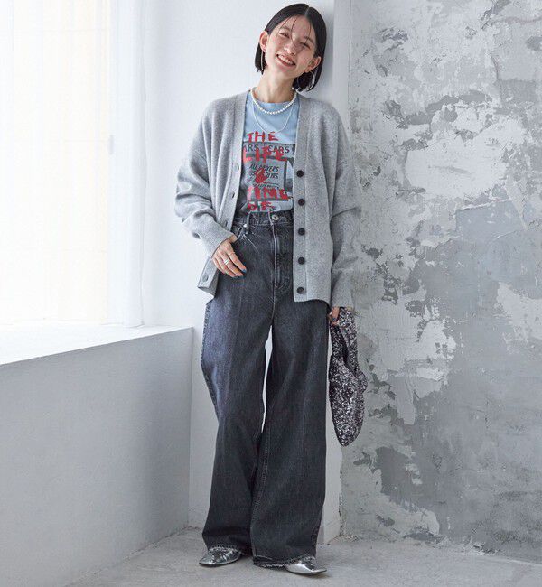 SHIPS for women「〈手洗い可能〉7G ウール カシミヤ Vネック カーディガン」|カーディガン|