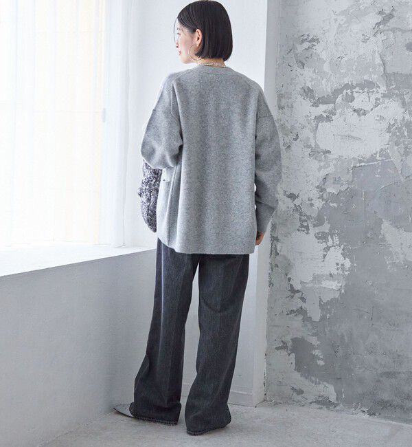 SHIPS for women「〈手洗い可能〉7G ウール カシミヤ Vネック カーディガン」|カーディガン|