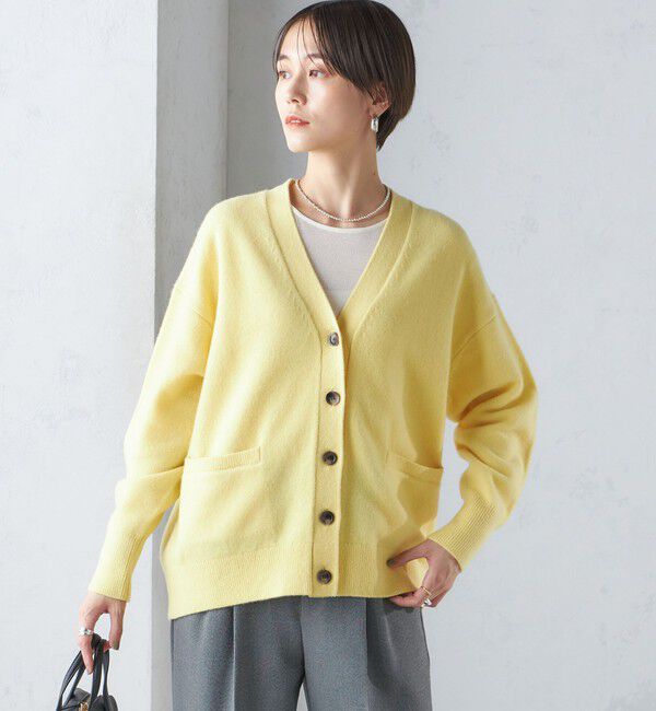 SHIPS for women「〈手洗い可能〉7G ウール カシミヤ Vネック カーディガン」|カーディガン|