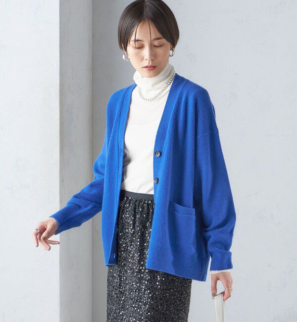 SHIPS for women「〈手洗い可能〉7G ウール カシミヤ Vネック カーディガン」|カーディガン|
