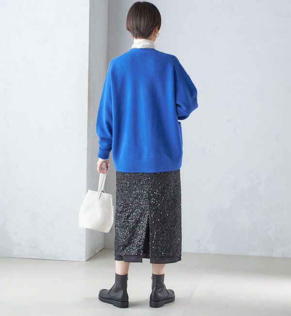 SHIPS for women「〈手洗い可能〉7G ウール カシミヤ Vネック カーディガン」|カーディガン|