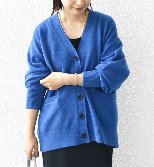 SHIPS for women「〈手洗い可能〉7G ウール カシミヤ Vネック カーディガン」|カーディガン|