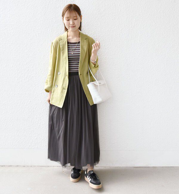 SHIPS for women「〈手洗い可能〉リバーシブル チュール カッセン スカート」|スカート|