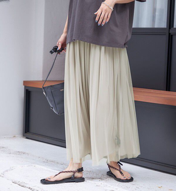SHIPS for women「〈手洗い可能〉リバーシブル チュール カッセン スカート」|スカート|