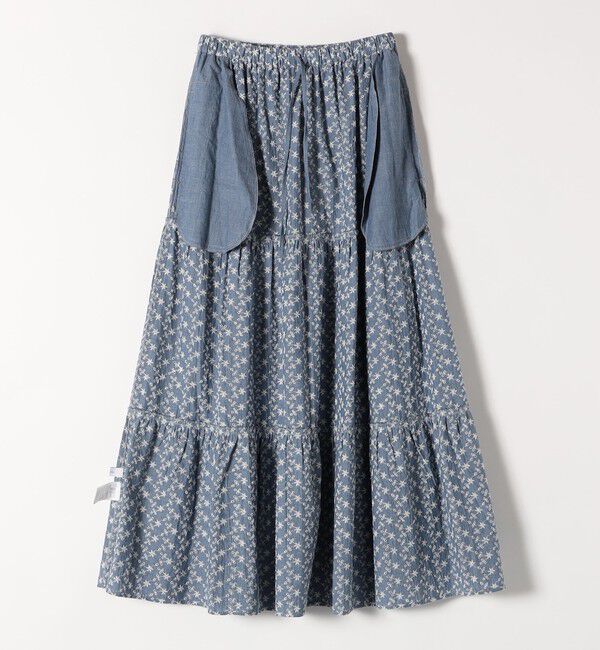SHIPS any「SHIPS any:〈洗濯機可能〉エンブロイダリー シャンブレー ティアード スカート」|スカート|