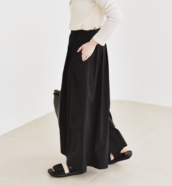 quaranciel「quaranciel:〈洗濯機可能〉タイプライター ギャザー ワイド キュロット パンツ」|その他|