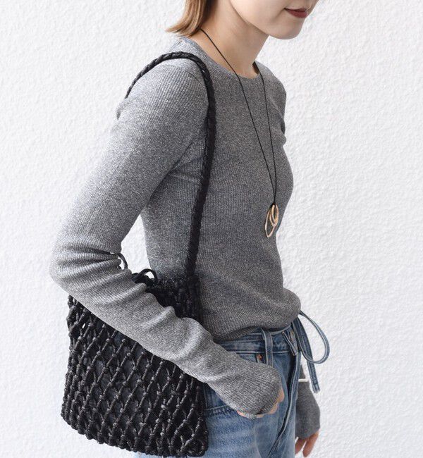 SHIPS for women「〈手洗い可能〉ラメ シアー リブ ニット プルオーバー」|ニット・セーター|