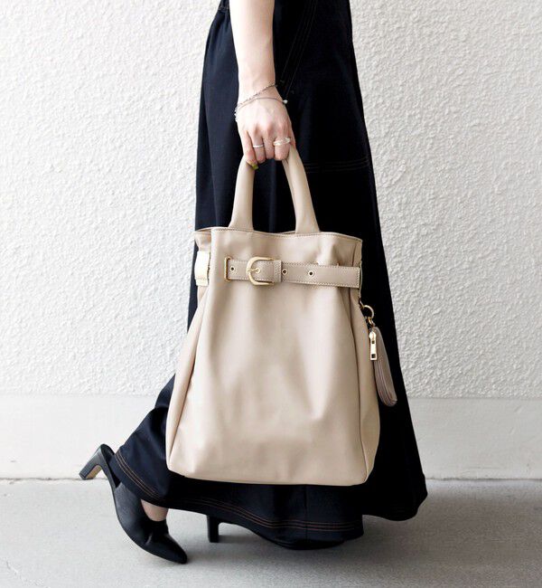 SHIPS any「SHIPS any: バックル ベルト デザイン A4 トート バッグ」|トートバッグ|