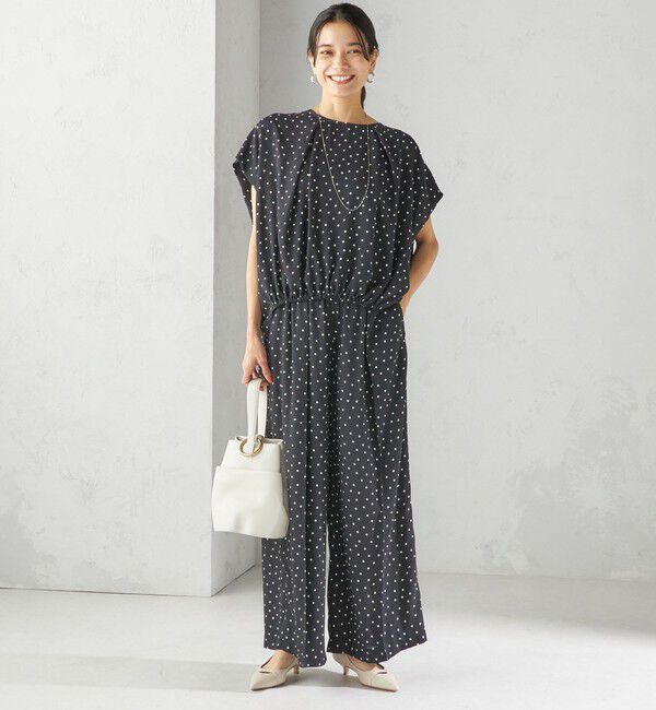 SHIPS for women「〈手洗い可能〉ドット / 無地 タック ギャザー ワイド パンツ」|その他|