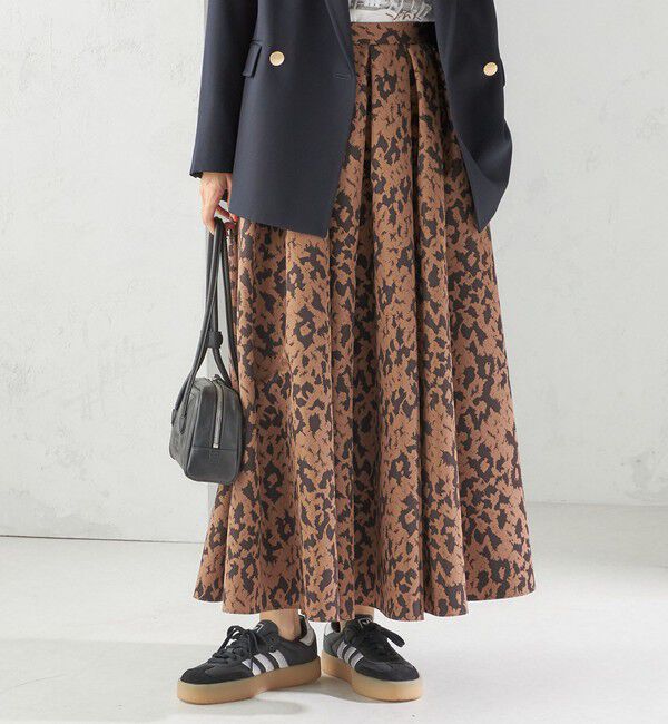 SHIPS for women「〈手洗い可能〉タフタ タック フレア スカート」|スカート|