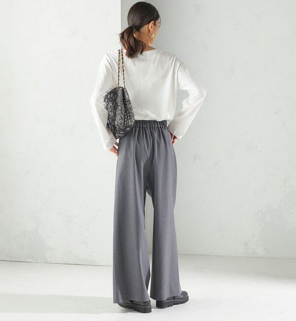 SHIPS for women「〈手洗い可能〉ソフィー ツイル ストレッチ ポケット デザイン パンツ」|スラックス|