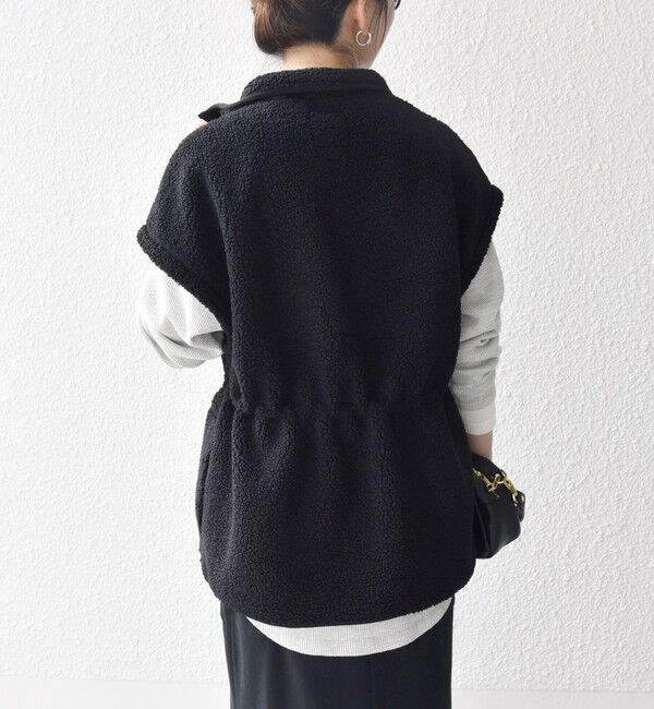 SHIPS any「SHIPS any:〈洗濯機可能〉ボア フリース スタンド ベスト」|ダウンベスト・ベスト|