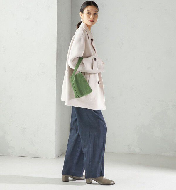 SHIPS for women「SUPER140 ダブル フェイス ショート コート」|ピーコート|