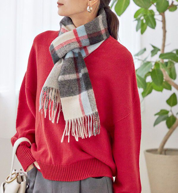 SHIPS for women「カシミヤ リバーシブル マフラー」|マフラー|ダークグレー