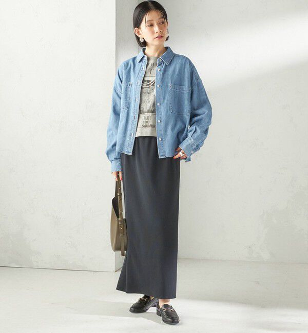 SHIPS for women「【SHIPS別注】Odub: フォト プリント クロップド ロングスリーブ TEE」|Tシャツ・カットソー|