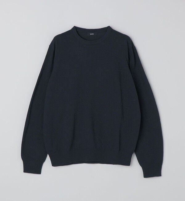 SHIPS「SHIPS: 14ゲージ アムンゼン クルーネック ロングスリーブ ニット」|ニット・セーター|ネイビー