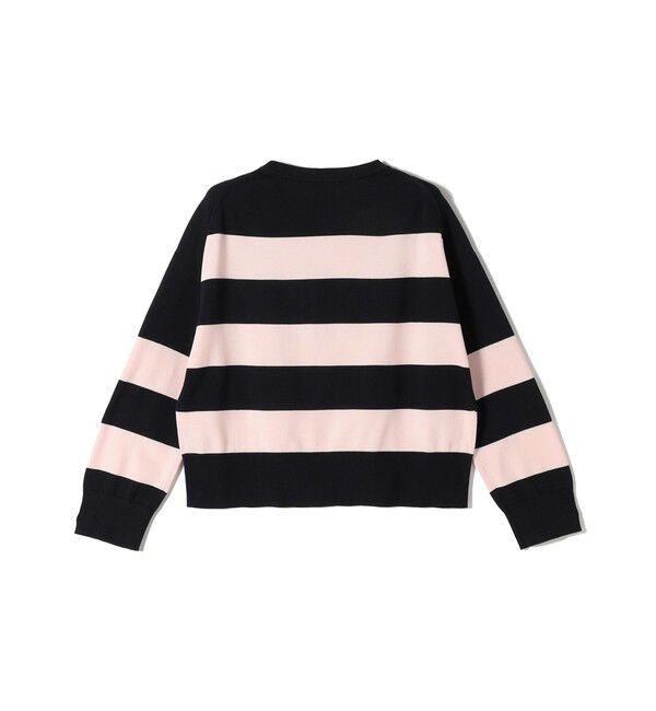 SHIPS for women「SHIPS Primary Navy Label:ガス コットン ワイド ボーダー クルーネック」|ニット・セーター|