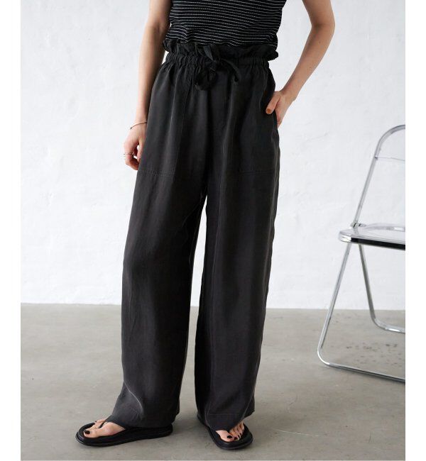 OUTDOOR PRODUCTS Usual Things「新色追加 キュプラステッチワークドロストワイドパンツ セットアップ対応」|スラックス|