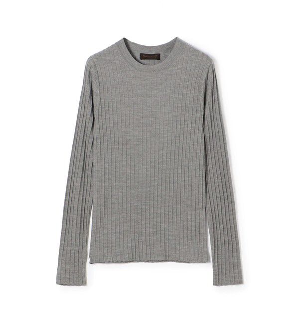 TOMORROWLAND collection「カシミヤシルクリブ クルーネックプルオーバー」|ニット・セーター|15 グレー