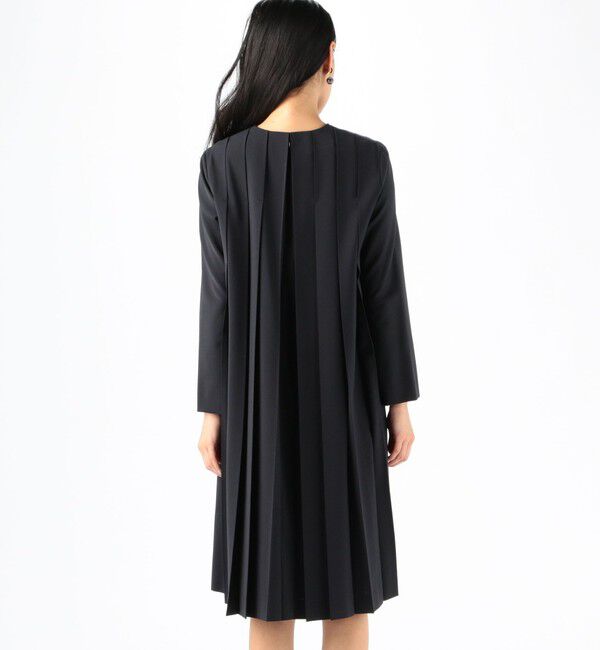 Ballsey「ポリエステルウールトロピカル バックプリーツワンピース」|ワンピース|