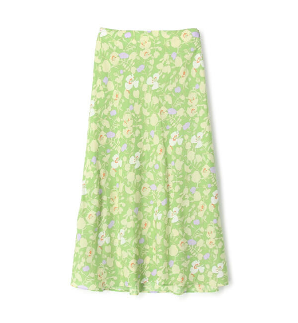 MACPHEE「フローラルプリント フレアロングスカート」|フレア|