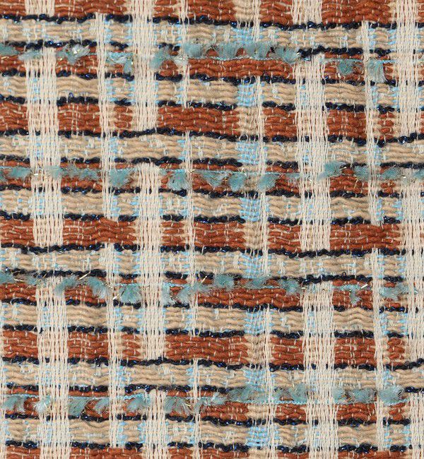 BACCA「ボーダーパターンツイード スリムパンツ」|スラックス|