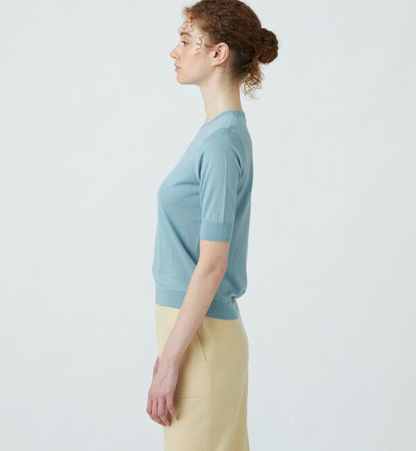 Ballsey「スーパーエクストラファインウール ハーフスリーブプルオーバー」|ニット・セーター|