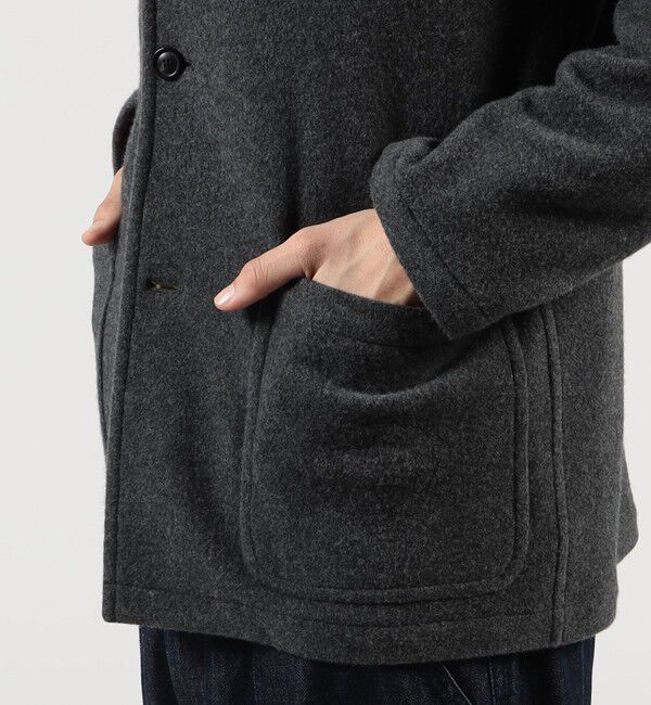 TOMORROWLAND MENS「Super160'sウールフリース カーディガンブルゾン」|ブルゾン・スタジャン|