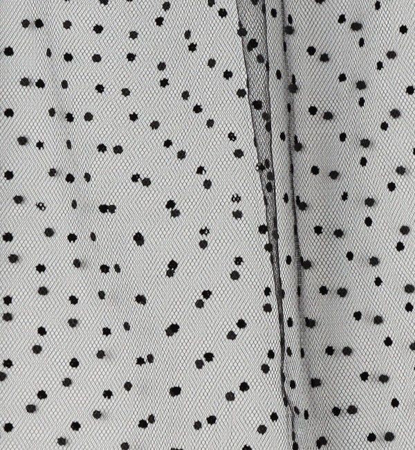 DES PRES「ナイロンチュールドット ペンシルスカート」|タイト|