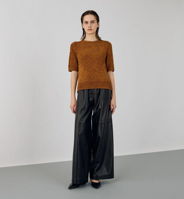 DES PRES「エアーシェニール ハーフスリーブプルオーバー」|ニット・セーター|