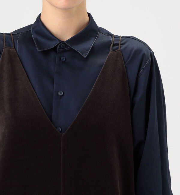 MACPHEE「コットンポリエステルベロア キャミソールワンピース」|ワンピース|