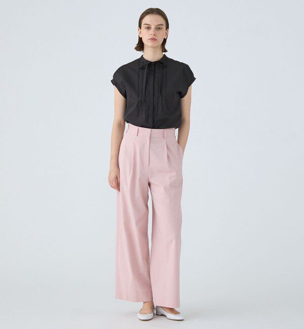 Ballsey「プロセスドコットン ピンタックフレンチスリーブブラウス」|シャツ・ブラウス|