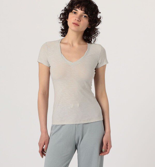 JAMES PERSE「スラブジャージー ＶネックＴシャツ  WUA3037」|Tシャツ・カットソー|
