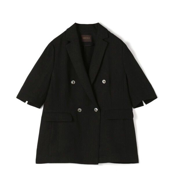 TOMORROWLAND collection「レーヨンリネンオックス ハーフスリーブジャケット」|テーラードジャケット|69 ネイビー