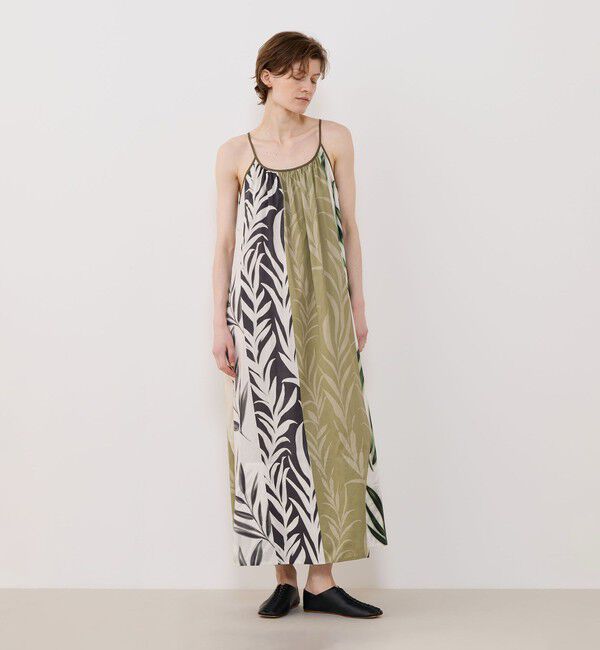 GALERIE VIE「コースタルフローラプリント ギャザーキャミソールワンピース」|ワンピース|