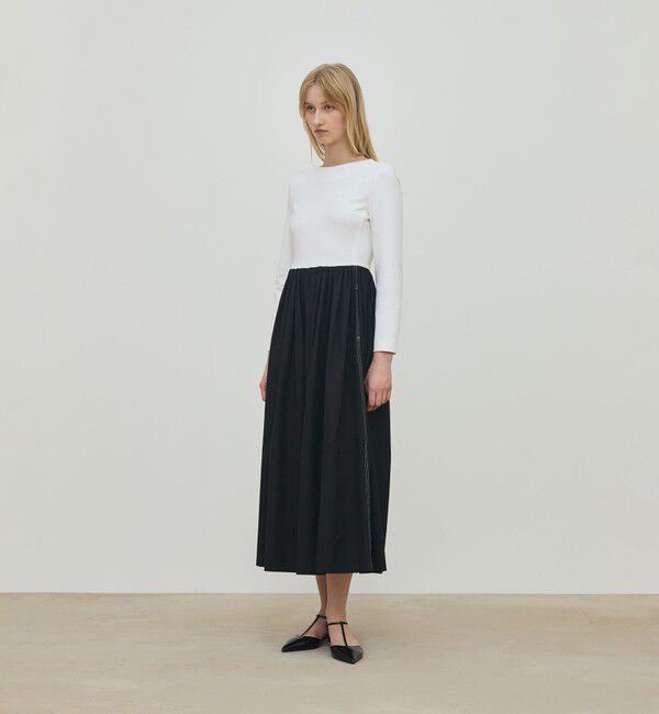 DES PRES「コットンタイプライター コンビコクーンワンピース」|ワンピース|