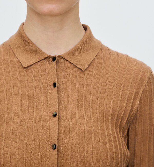 TOMORROWLAND collection「カシミヤシルクリブ ポロカーディガン」|ニット・セーター|