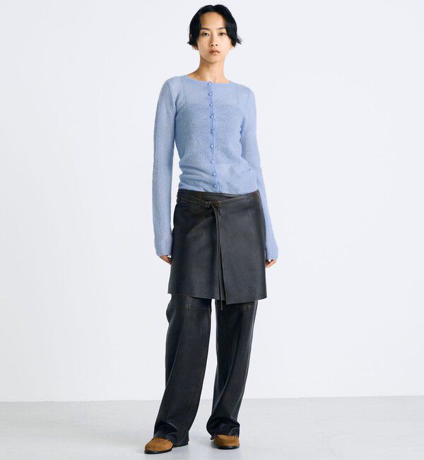 Edition「モヘアシアー クルーネックカーディガン」|カーディガン|