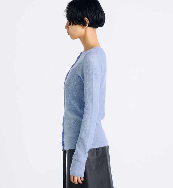 Edition「モヘアシアー クルーネックカーディガン」|カーディガン|
