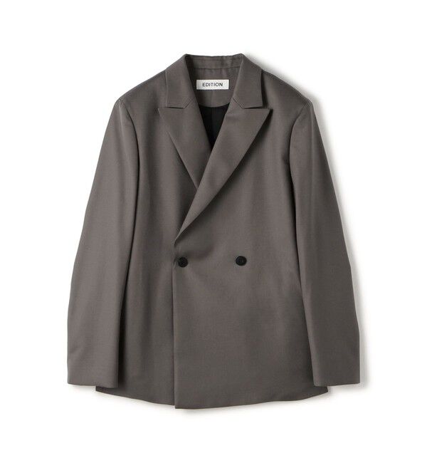 Edition「Super160's ウールツイル ダブルジャケット」|テーラードジャケット|45 グレージュ