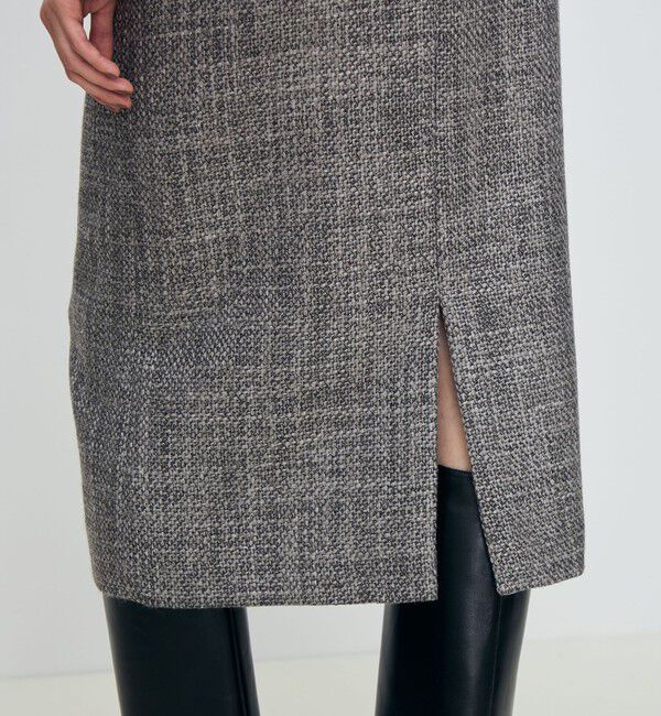 TOMORROWLAND collection「ロービングツイード セミタイトスカート」|タイト|