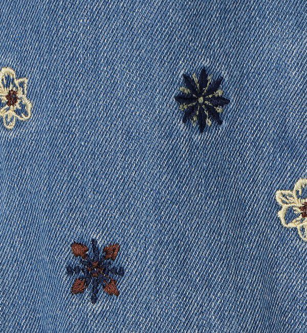 MACPHEE「ボタニカルエンブロイダリーデニム ショートジャケット」|デニムジャケット|