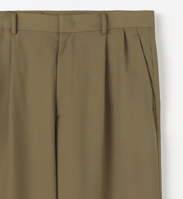 CABaN「ウールタイプライター サイドライン2タックパンツ」|チノ|