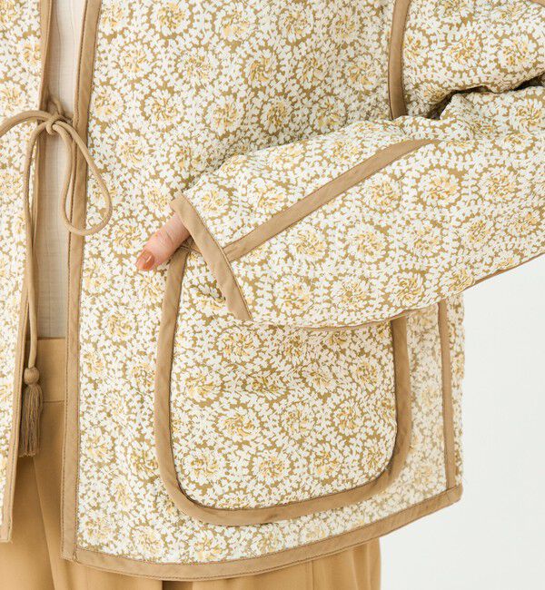 SOULEIADO「レーヨンサテンキルト リバーシブルジャケット」|ノーカラージャケット|