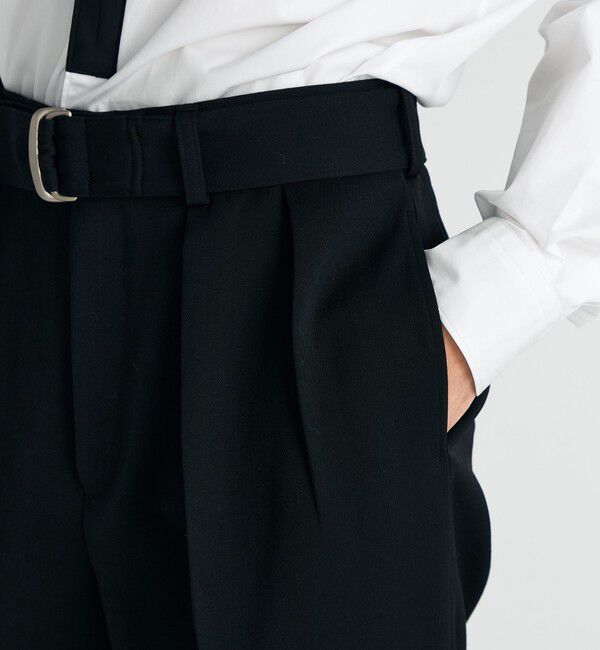 Edition「ウールビンテージサテン ベルトパンツ」|その他|