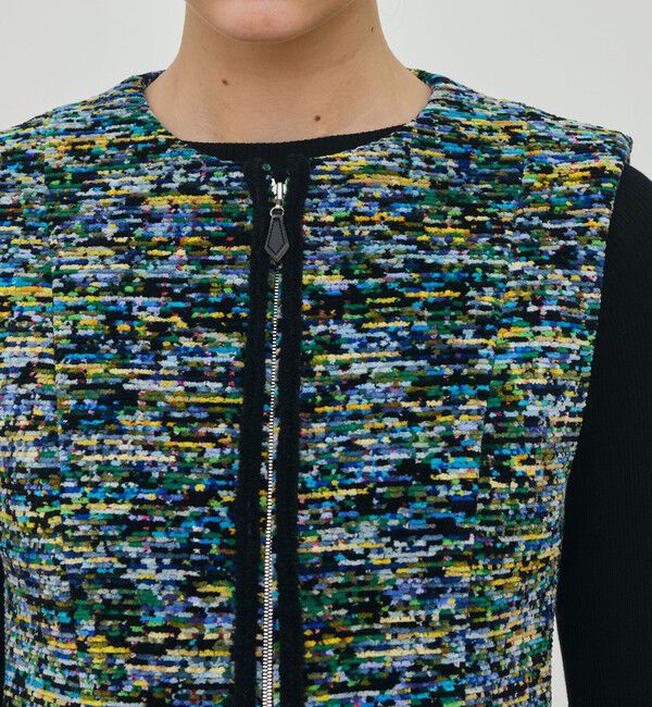 DES PRES「モザイクモール  クルーネックジレ」|ベスト・ジレ|