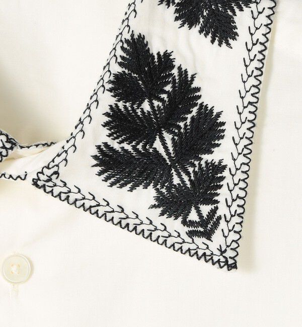 MACPHEE「リーフエンブロイダリー レギュラーカラーシャツ」|シャツ・ブラウス|