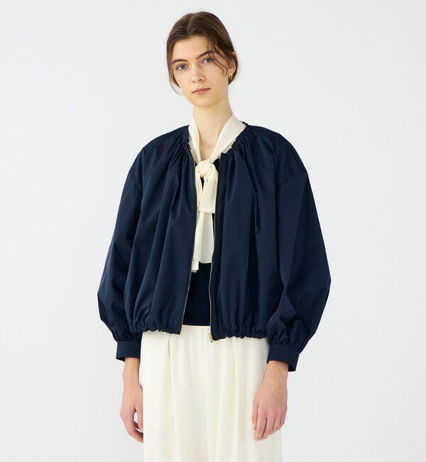 Ballsey「【WEB先行予約】ライトパウダリータフタ ギャザーブルゾン」|ブルゾン・スタジャン|